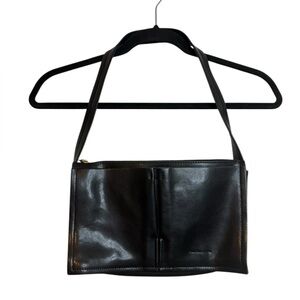 Francesco Biasia Black Leather Pocket Handbag